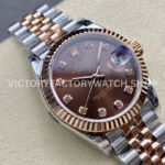 GS Factory Rolex Datejust 278271-0028 31mm Half Rose Gold Diamond Mop Brown Dial Jubilee