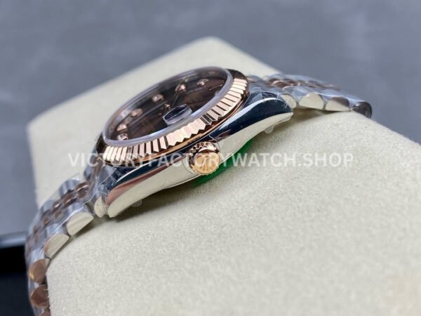 GS Factory Rolex Datejust 278271-0028 31mm Half Rose Gold Diamond Mop Brown Dial Jubilee