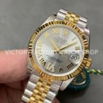GS Factory Rolex Datejust 278273-0004 31mm Half Yellow Gold Roman Number Diamond Silver Dial Jubilee