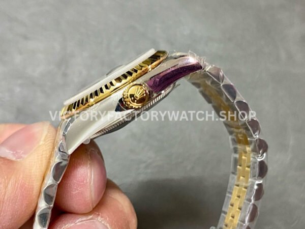 GS Factory Rolex Datejust 278273-0024 31mm Half Yellow Gold Diamond Mop Black Mother Of Pearl Dial Jubilee