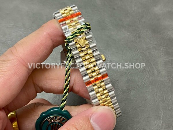 GS Factory Rolex Datejust 278273-0022 31mm Half Yellow Gold Diamond Mop Grey Dial Jubilee