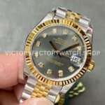 GS Factory Rolex Datejust 278273-0022 31mm Half Yellow Gold Diamond Mop Grey Dial Jubilee