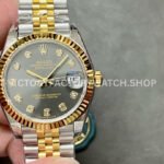 GS Factory Rolex Datejust 278273 grey MOP diamond dial 31mm half yellow gold Jubilee watch