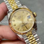 GS Factory Rolex Datejust 278273-0026 31mm Half Yellow Gold Diamond Mop Champagne Dial Jubilee
