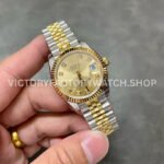 GS Factory Rolex Datejust 278273-0026 31mm Half Yellow Gold Diamond Mop Champagne Dial Jubilee