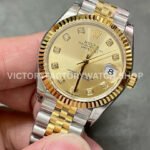 GS Factory Rolex Datejust 278273-0026 31mm Half Yellow Gold Diamond Mop Champagne Dial Jubilee