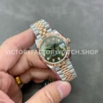 GS Factory Rolex Datejust 278273-0030 31mm Half Yellow Gold Diamond Mop Green Dial Jubilee