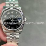 Rolex Datejust black Roman dial Jubilee 31mm GS replica