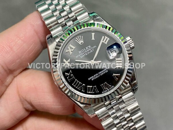 GS Factory Rolex Datejust 278274-0002 31mm Full 904L Roman Number Black Dial Jubilee