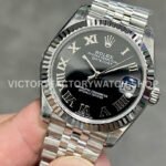 GS Factory Rolex Datejust 278274-0002 31mm Full 904L Roman Number Black Dial Jubilee