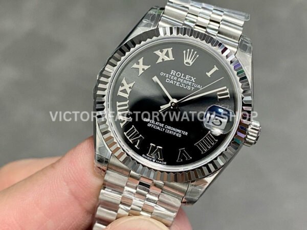 GS Factory Rolex Datejust 278274-0002 31mm Full 904L Roman Number Black Dial Jubilee