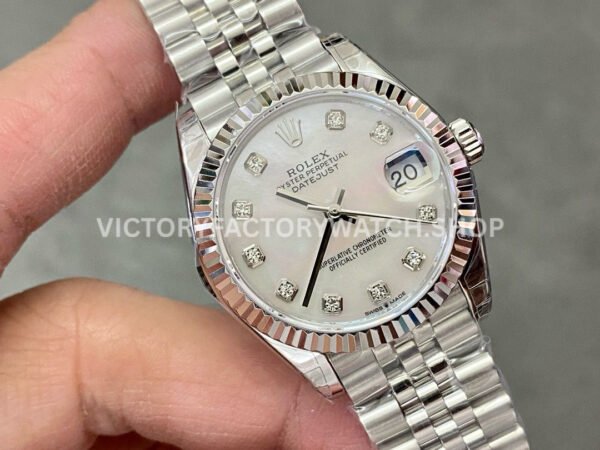 GS Factory Rolex Datejust 278274-0006 31mm Full 904L Diamond Mop White Mother Of Pearl Dial Jubilee