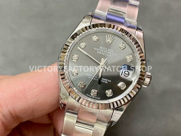 GS Factory Rolex Datejust 278274-0007 31mm Full 904L Diamond Mop Grey Dial