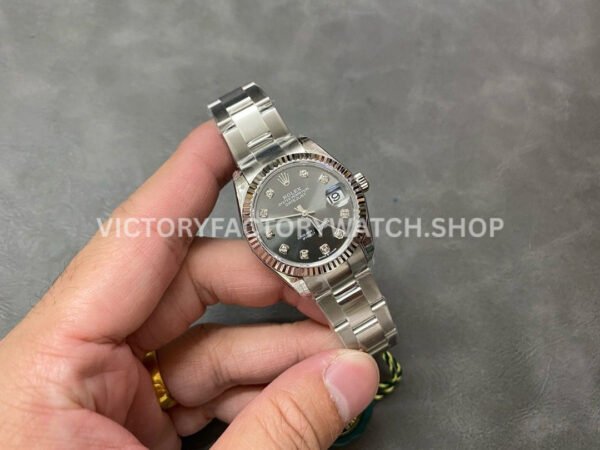 GS Factory Rolex Datejust 278274-0007 31mm Full 904L Diamond Mop Grey Dial