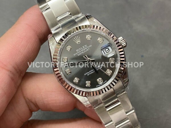 GS Factory Rolex Datejust 278274-0007 31mm Full 904L Diamond Mop Grey Dial