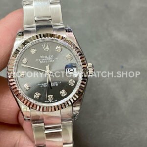 Rolex Datejust grey dial diamond markers 31mm GS Jubilee