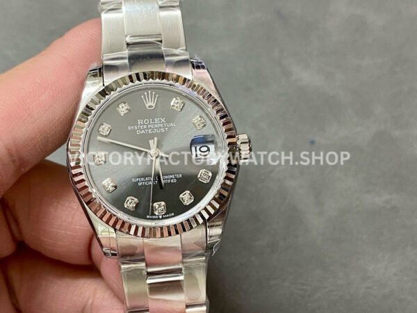 Rolex Datejust grey dial diamond markers 31mm GS Jubilee