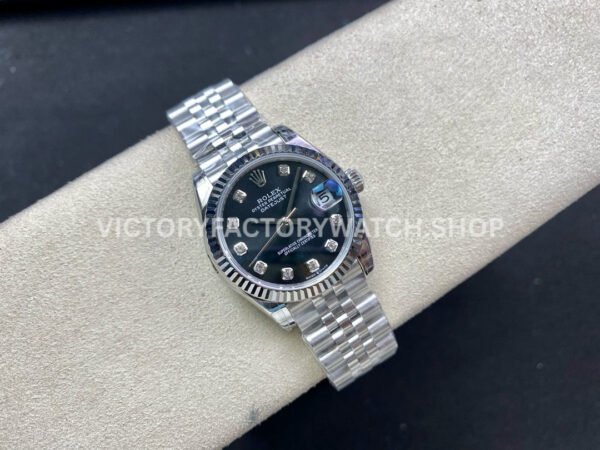 GS Factory Rolex Datejust 278274-0008 31mm Full 904L Diamond Mop Grey Dial Jubilee