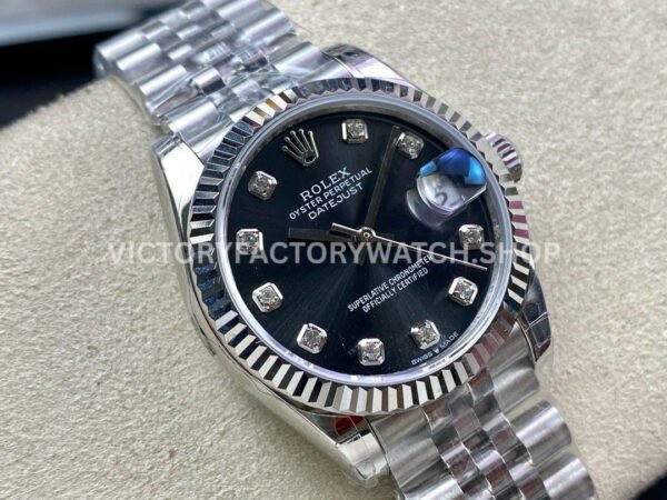 GS Factory Rolex Datejust 278274-0008 31mm Full 904L Diamond Mop Grey Dial Jubilee