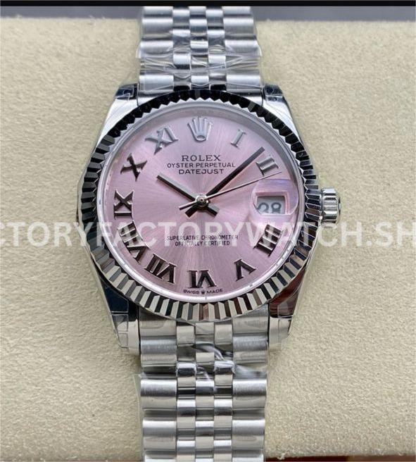 Rolex Datejust 31 pink Roman dial Jubilee GS
