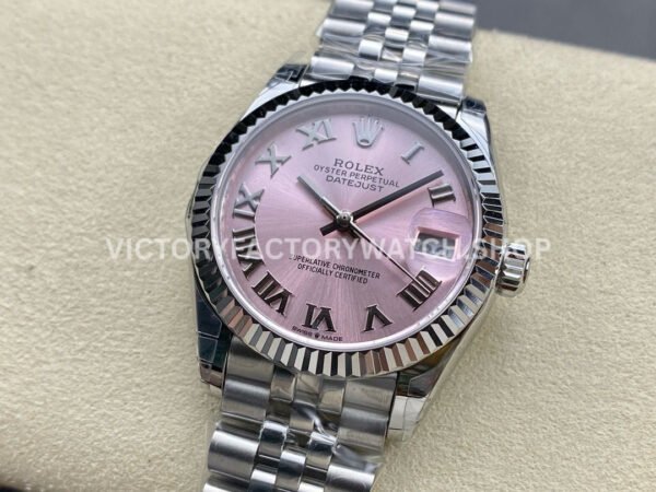 GS Factory Rolex Datejust 278274-0020 31mm Full 904L Roman Number Pink Dial Jubilee