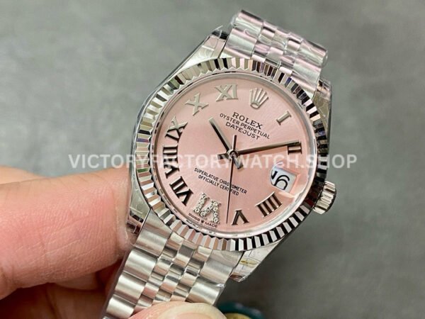 GS Factory Rolex Datejust 278274-0024 31mm Full 904L Roman Number Diamond Mop Pink Dial Jubilee