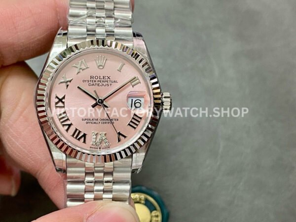 Rolex Datejust pink MOP diamond Roman dial 31mm GS