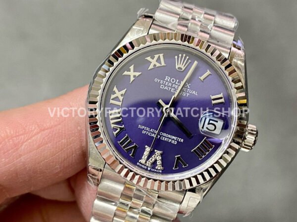 GS Factory Rolex Datejust 278274-0026 31mm Full 904L Roman Number Diamond Mop Aubergine Purple Dial Jubilee