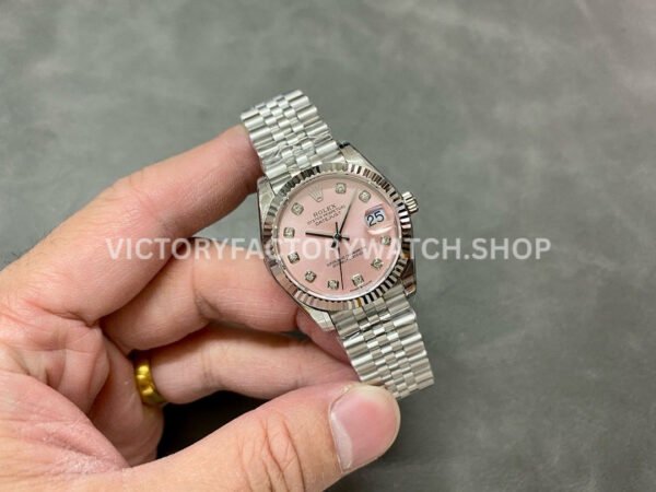 GS Factory Rolex Datejust 278274-0032 31mm Full 904L Diamond Mop Pink Dial Jubilee