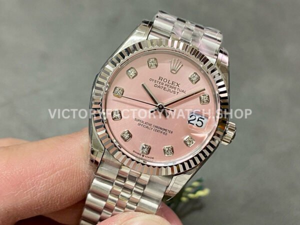GS Factory Rolex Datejust 278274-0032 31mm Full 904L Diamond Mop Pink Dial Jubilee