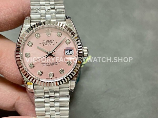 Rolex Datejust pink MOP diamond dial 31mm Jubilee GS