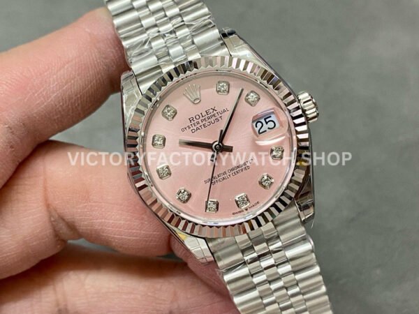 GS Factory Rolex Datejust 278274-0032 31mm Full 904L Diamond Mop Pink Dial Jubilee