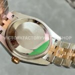 GS Factory Rolex Datejust 278381RBR-0006 31mm Diamond Bezel Half Rose Gold Roman Number Diamond Brown Dial Jubilee