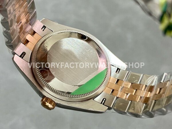 GS Factory Rolex Datejust 278381RBR-0006 31mm Diamond Bezel Half Rose Gold Roman Number Diamond Brown Dial Jubilee