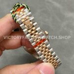 GS Factory Rolex Datejust 278381RBR-0006 31mm Diamond Bezel Half Rose Gold Roman Number Diamond Brown Dial Jubilee