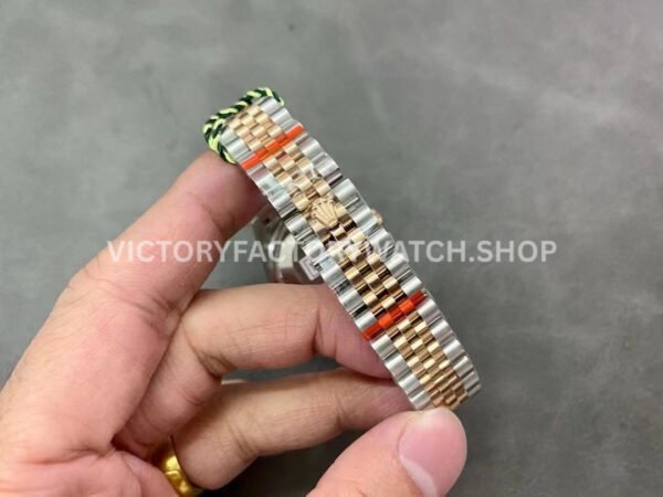 GS Factory Rolex Datejust 278381RBR-0010 31mm Diamond Bezel Half Rose Gold Pink Dial Jubilee