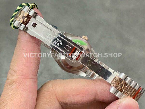 GS Factory Rolex Datejust 278381RBR-0026 31mm Diamond Bezel Half Rose Gold Diamond Mop White Mother Of Pearl Dial Jubilee