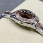 GS Factory Rolex Datejust 278381RBR-0027 31mm Diamond Bezel Half Rose Gold Diamond Mop Brown Dial