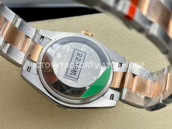 GS Factory Rolex Datejust 278381RBR-0027 31mm Diamond Bezel Half Rose Gold Diamond Mop Brown Dial