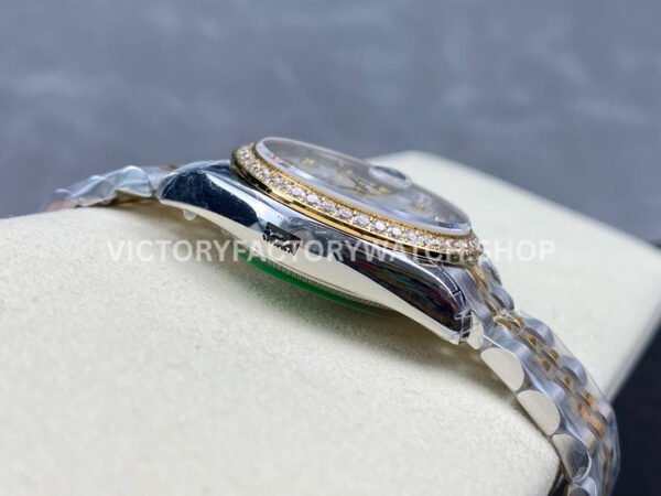 GS Factory Rolex Datejust 278383RBR-0028 31mm Diamond Bezel Half Yellow Gold Diamond Mop White Mother Of Pearl Dial Jubilee