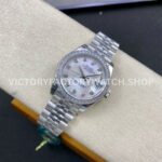 GS Factory Rolex Datejust 278384RBR-0008 31mm Full 904L Diamond Bezel Diamond Mop White Mother Of Pearl Dial Jubilee