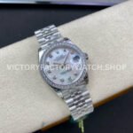 GS Factory Rolex Datejust 278384RBR-0008 31mm Full 904L Diamond Bezel Diamond Mop White Mother Of Pearl Dial Jubilee