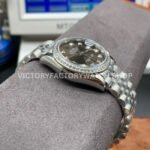 GS Factory Rolex Datejust 278384RBR-0010 31mm Diamond Bezel Diamond Mop Grey Dial Jubilee