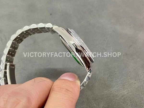 GS Factory Rolex Datejust 278384RBR-0030 31mm Diamond Bezel Roman Number Diamond Aubergine Purple Dial Jubilee