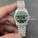 GS Factory Rolex Datejust 278384RBR-0022 31mm Diamond Bezel Mint Green Dial Jubilee