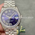 Rolex Datejust purple Roman diamond dial 31mm Jubilee GS