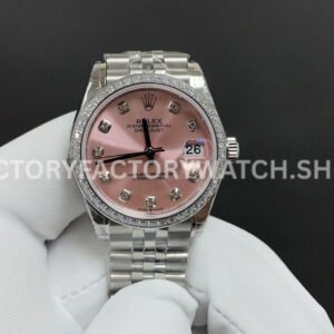 Rolex Datejust pink MOP diamond dial 31mm Jubilee GS