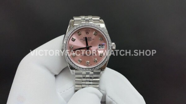 Rolex Datejust pink MOP diamond dial 31mm Jubilee GS