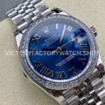 GS Factory Rolex Datejust 278384RBR-0037 31mm Diamond Bezel Roman Number Blue Dial