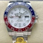 Gold Factory Rolex GMT Master II 126719BLRO Pepsi meteorite dial white gold replica watch